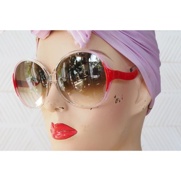 Vintage 1980s Drop Temple Sunglasses New Old Stock Retro Coastal Grandma main image 7